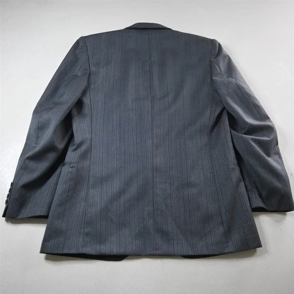 Raffinati 42L 34x32 Blue Herringbone Mens Jacket Pants Suit